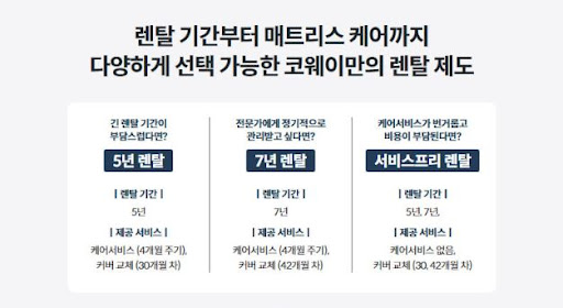 웅진코웨이침대렌탈 가이드북 완벽 정리